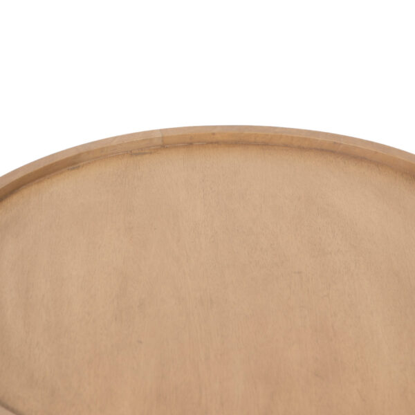 Kira Mango Wood Round Tray Top Coffee Table