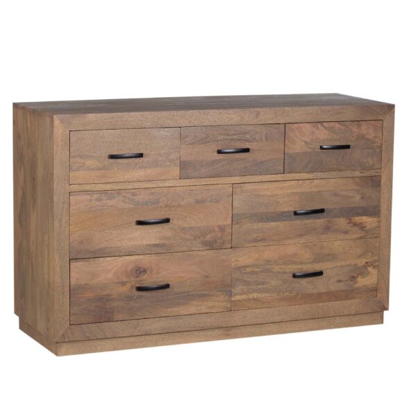 Klaus Mango Wood 7 Drawer Sideboard