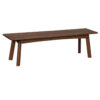 Kulim Oak Wood Dining Bench Walnut