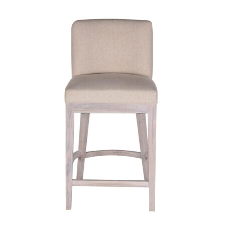 Layton Fabric and Oak Counter Stool - Beige / Natural Layton Fabric and Oak Counter Stool - Beige / Natural