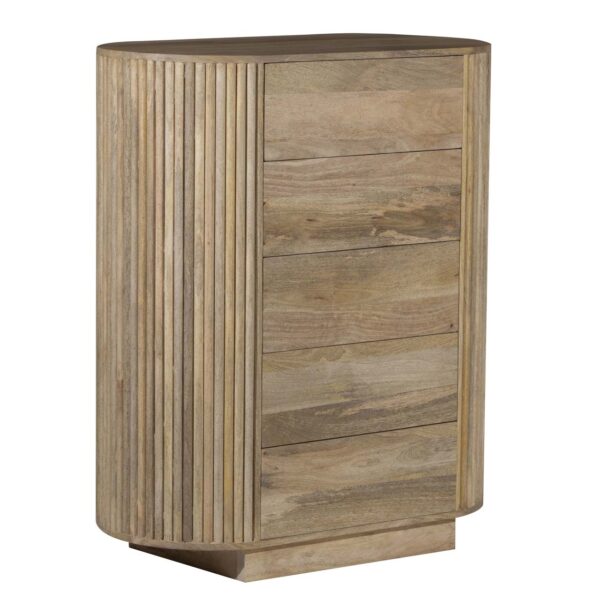 Lebanon Mango Wood 5 Drawer Highboy