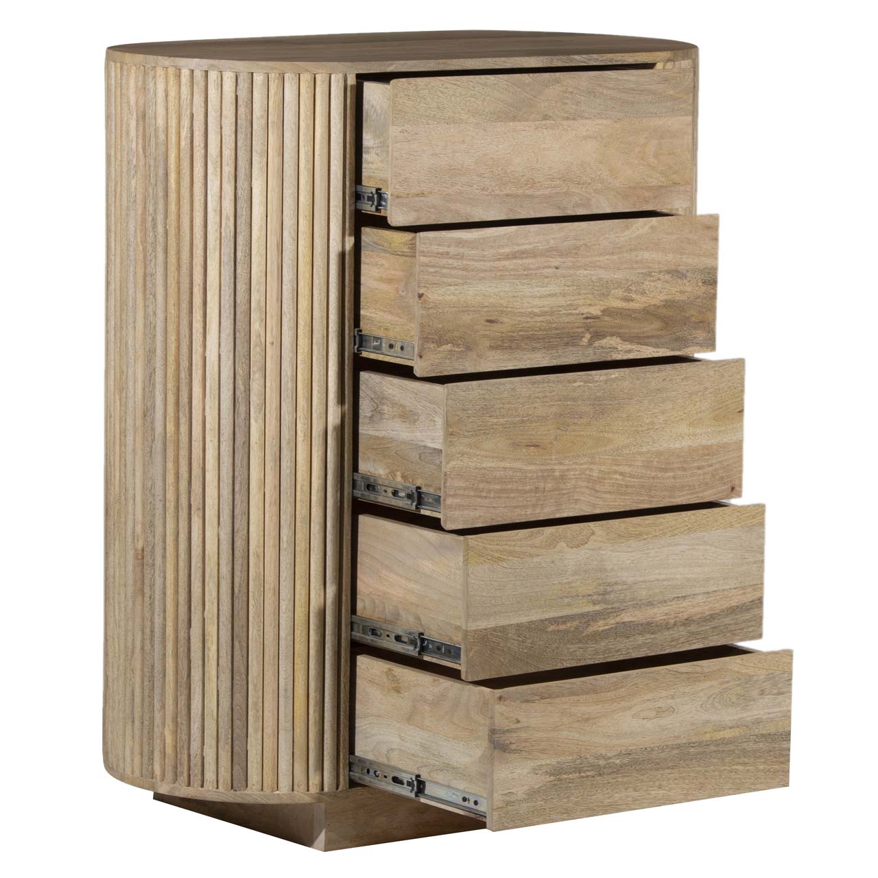 Lebanon Mango Wood 5 Drawer Highboy