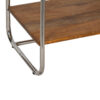 Ledell Mango Wood 1 Open Shelf Side Table With Stainless Steel Base