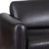 Lio Black Laguna Buff Leather Love Seat Sofa