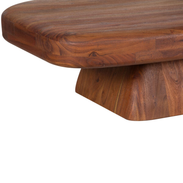 Lomita Acacia Wood Thick Top Coffee Table