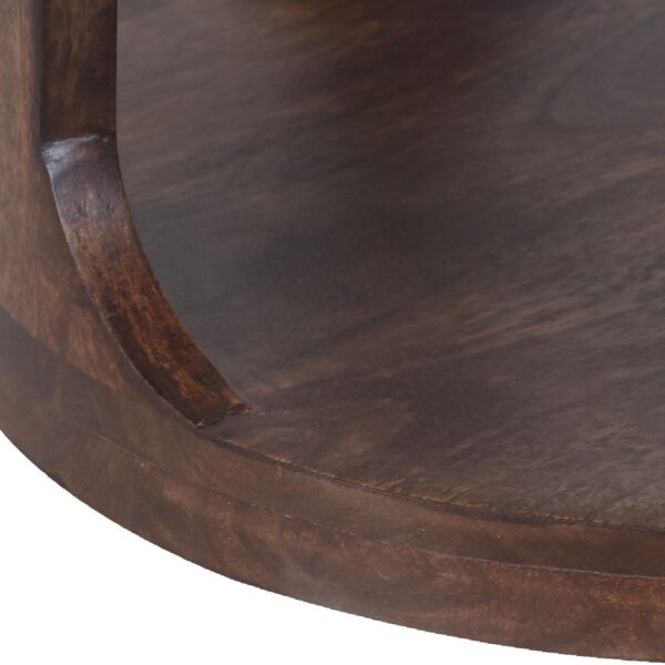 Lumber Mango Wood Round Side Table