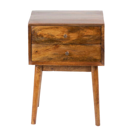 Mid Century 2 Drawer Night Stand