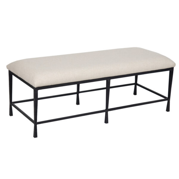 Madrid Metal Base Upholstered Bench