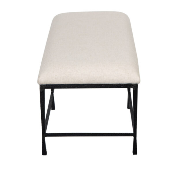 Madrid Metal Base Upholstered Bench