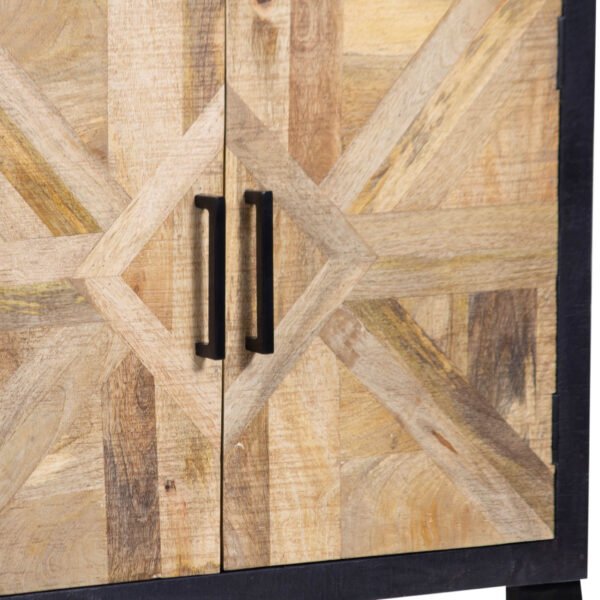 Malabar Mango Wood Parquet 2 Door Cabinet