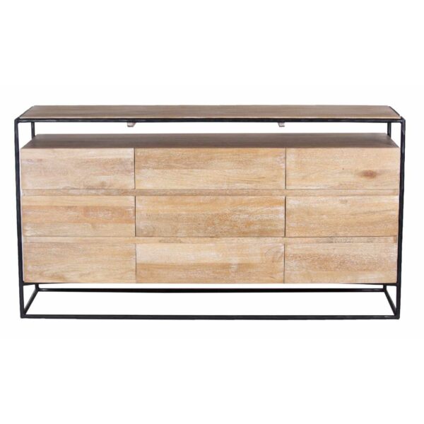 Malone Mango Wood Metal 9 Drawer Dresser