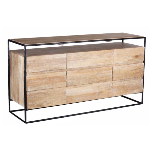 Malone Mango Wood Metal 9 Drawer Dresser