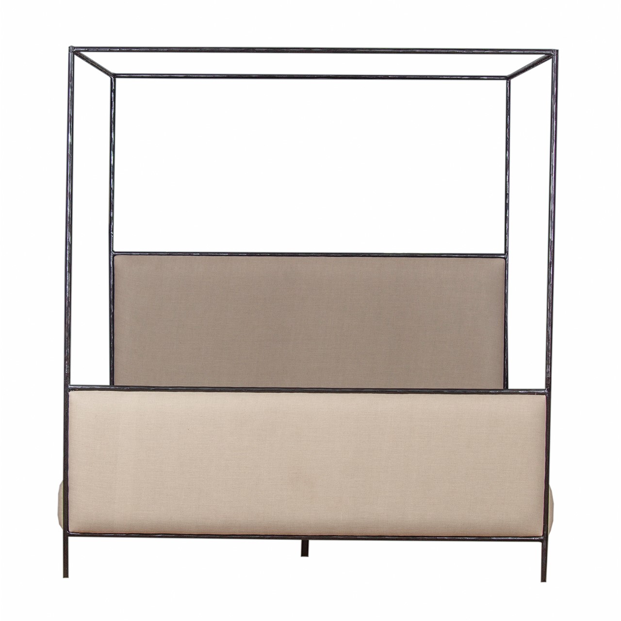 Malone Metal Fabric King Bed Mattress 76x80 1