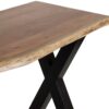 Marino Acacia Wood Metal Cross Legs Dining Table