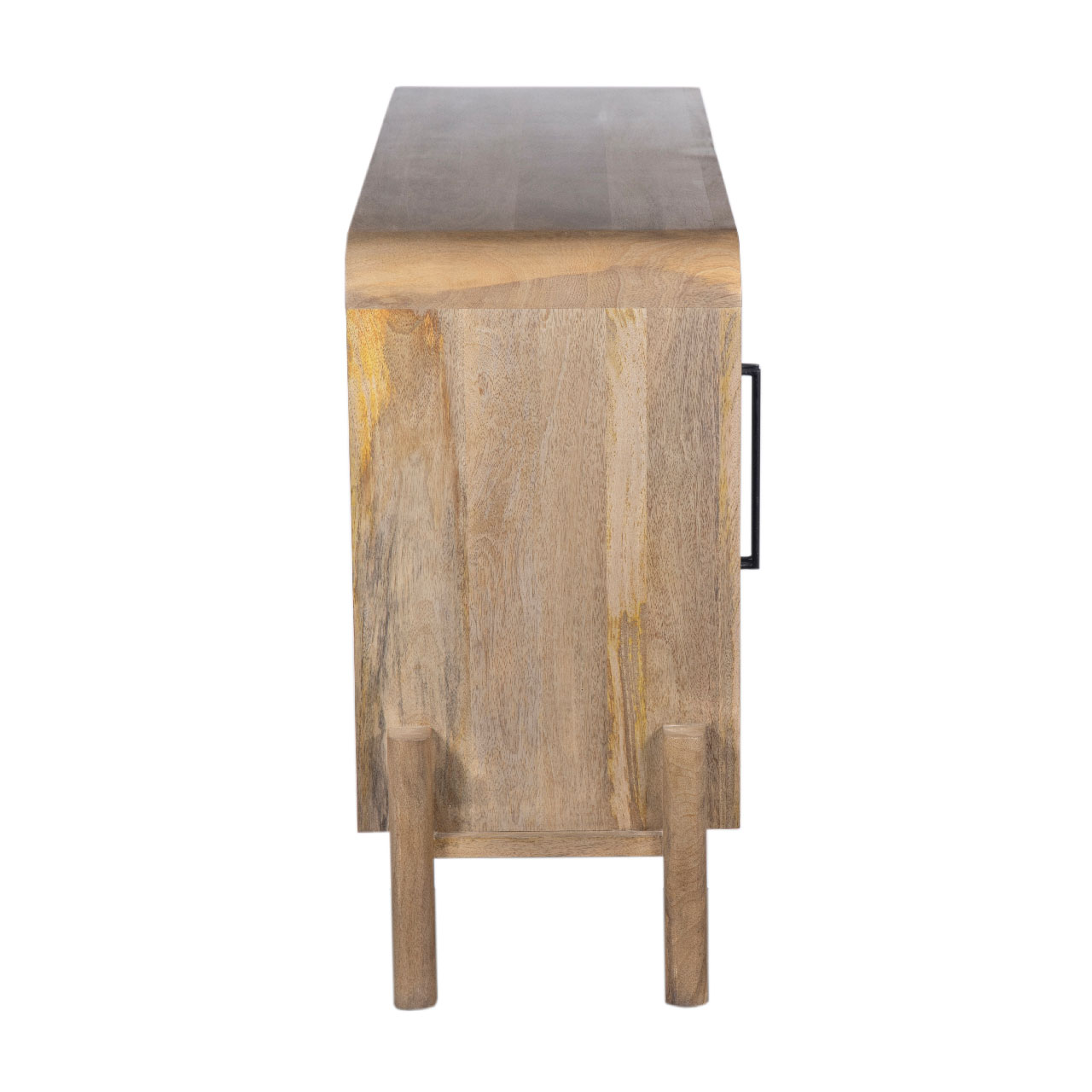 Marion Mango Wood With 4 Glass Door Cabinet With Drawers