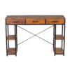 Marisol Mango Wood Metal Base With Shelf Narrow Desk