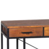 Marisol Mango Wood Metal Base With Shelf Narrow Desk