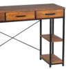 Marisol Mango Wood Metal Base With Shelf Narrow Desk