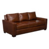 Maxwell Brown Buff Leather Sofa