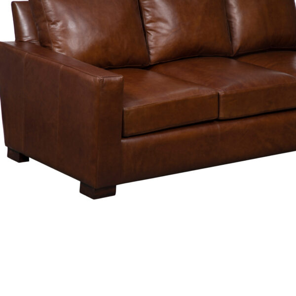 Maxwell Brown Buff Leather Sofa