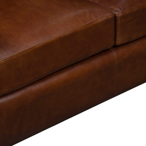 Maxwell Brown Buff Leather Sofa