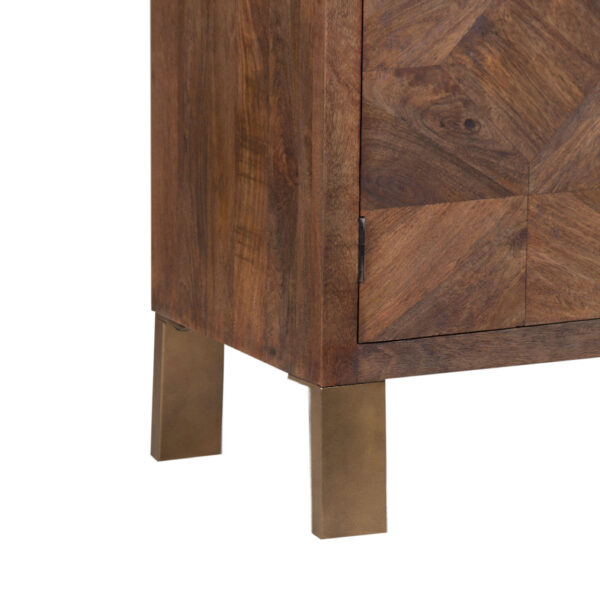 Memnes Mango Wood Parquet 2 Door Cabinet