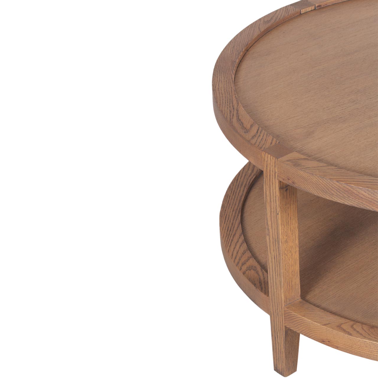 Mersing Oak Wood Round Coffee Table