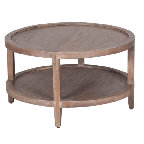 Mersing Oak Wood Round CoffeeTable