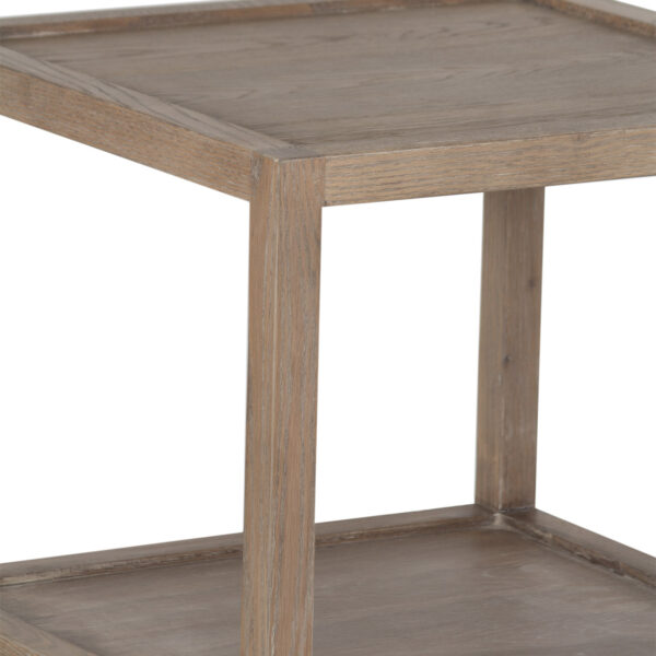 Mersing Oak Wood Square Side Table