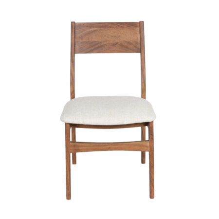 Mid Century Acacia Wood Upholstery seat Dining Chair Mid Century Acacia Wood Upholstery seat Dining Chair