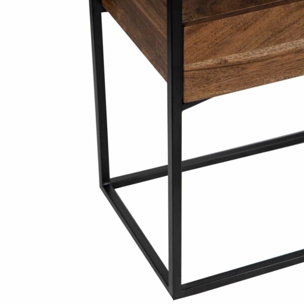 Mikado Acacia Wood Marble Top Console Table