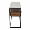 Mikado Acacia Wood Marble Top Console Table