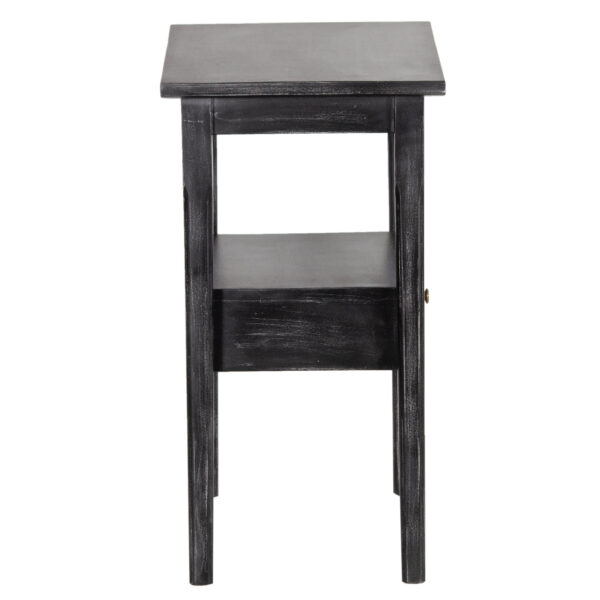 Mila Acacia Wood Side Table With 1 Drawer