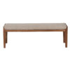 Milan Acacia Wood Uphostered Bench in Natural