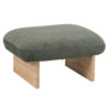 Miller Acacia Wood Fabric Ottoman