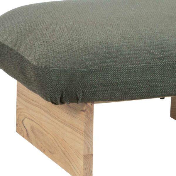 Miller Acacia Wood Fabric Ottoman