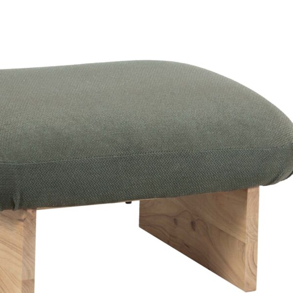 Miller Acacia Wood Fabric Ottoman