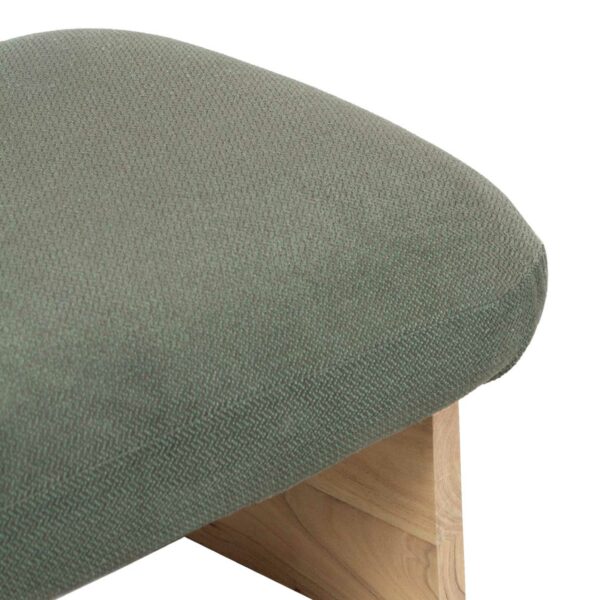 Miller Acacia Wood Fabric Ottoman