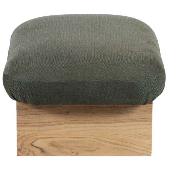 Miller Acacia Wood Fabric Ottoman