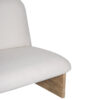 Miller Love Seat Sofa in White Fabric