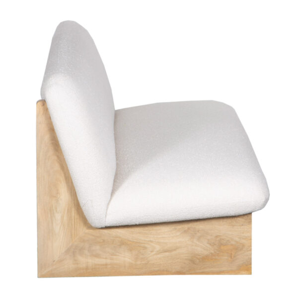 Miller Love Seat Sofa in White Fabric