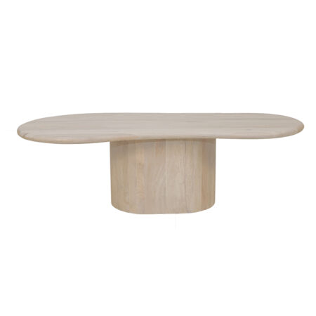 Milo Mango Wood Organic Shaped Coffee Table - Natural Oak Milo Mango Wood Organic Shaped Coffee Table - Natural Oak