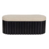 Minsk Oval Mango Wood With Fabric Upholstered Bench