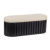 Minsk Oval Mango Wood With Fabric Upholstered Bench