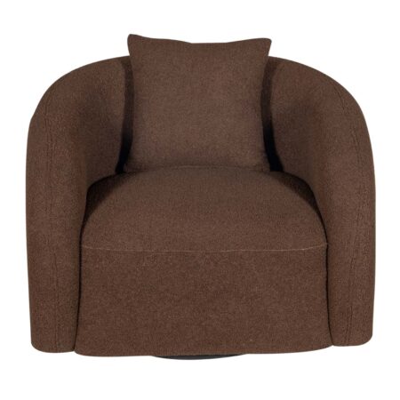 Monaco Fleece Fabric Chair With Swivel - Dark Brown Monaco Fleece Fabric Chair With Swivel - Dark Brown
