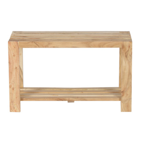 Montana Acacia Bench with Slats Shelf