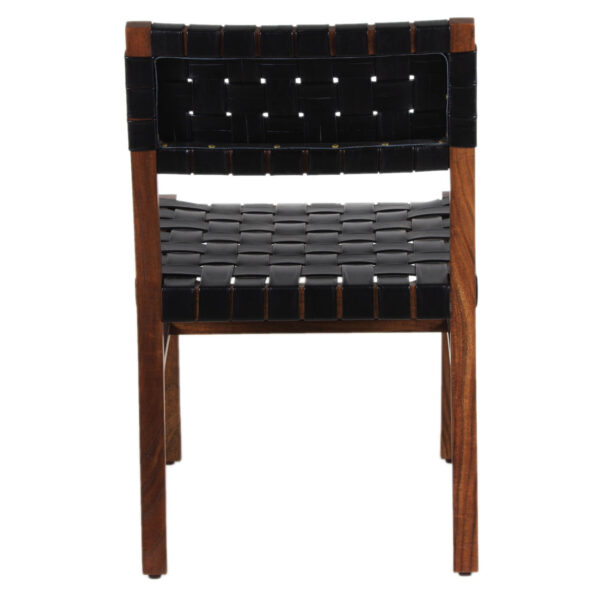 Montauk Acacia Wood Leather Dining Chair