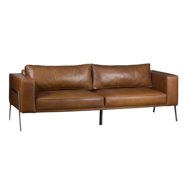 Montbel Marcata Buff Leather Sofa