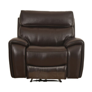 Monte Carlo Leather Reclining Armchair - Light Brown