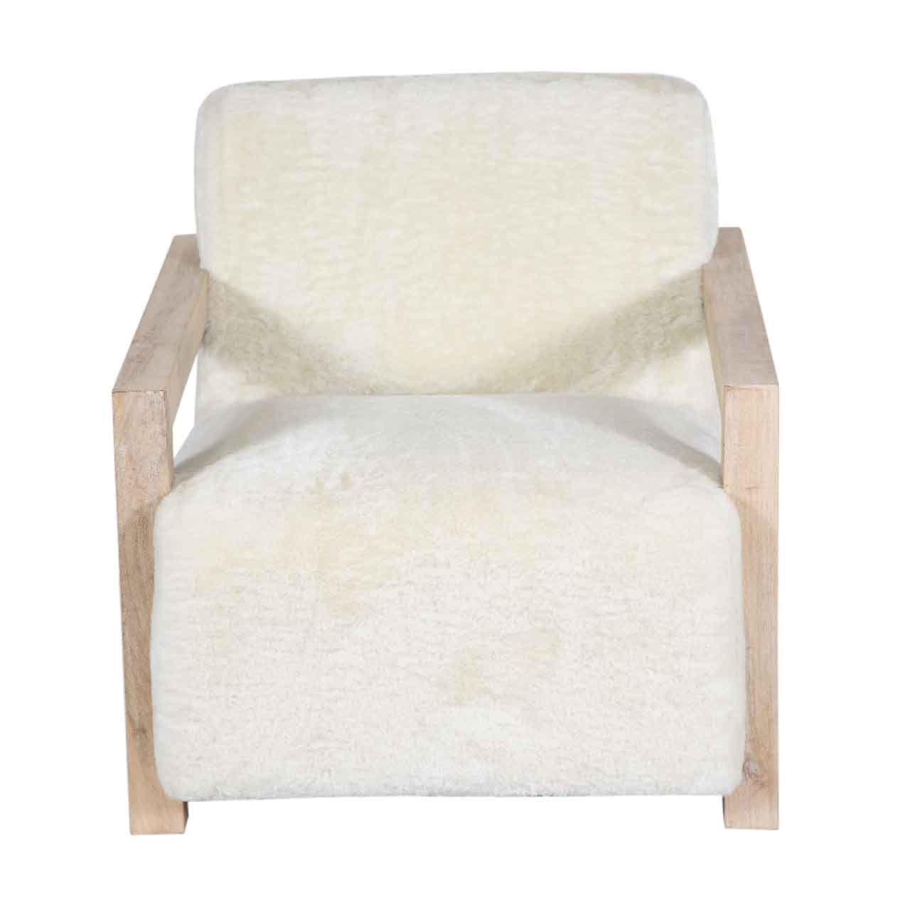 Nicolla Mango Wood Fabric Arm Chair